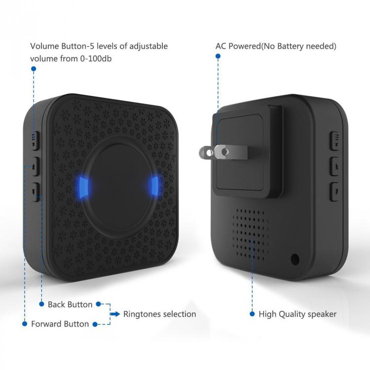 交流供電家用遠距離遙控無線門鈴N6黑 交流供電門鈴 第9張