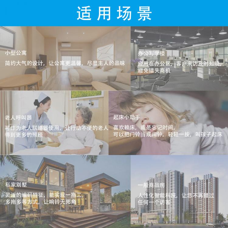 交流供電家用遠距離遙控無線門鈴N6黑 交流供電門鈴 第6張