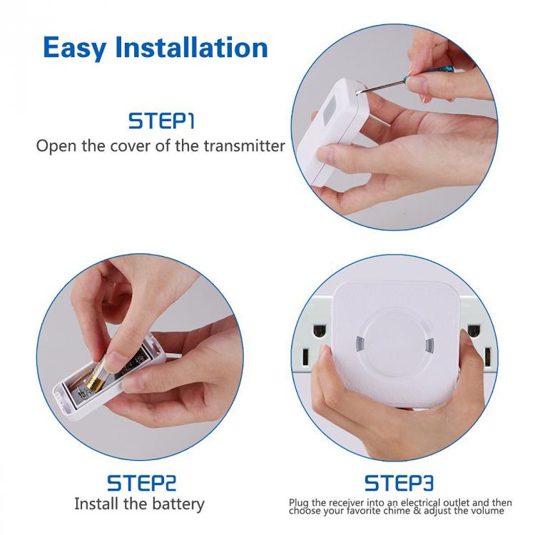 交流供電家用遠距離遙控無線門鈴N6黑 交流供電門鈴 第17張