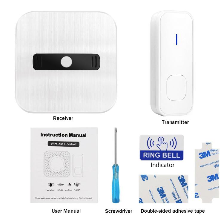 交流供電家用遠距離遙控無線門鈴N8黑色 交流供電門鈴 第2張