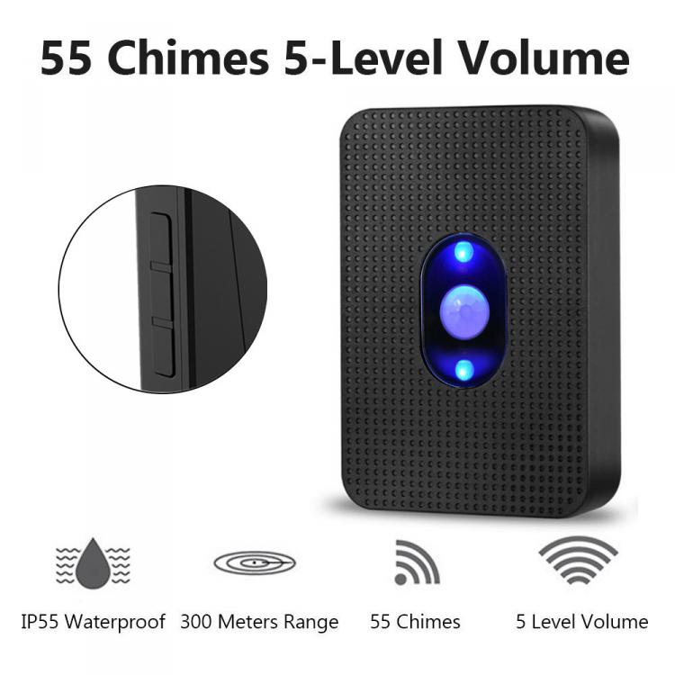 紅外感應家用無線門鈴遠距離防水小夜燈電子門鈴N108K 夜燈門鈴 第4張