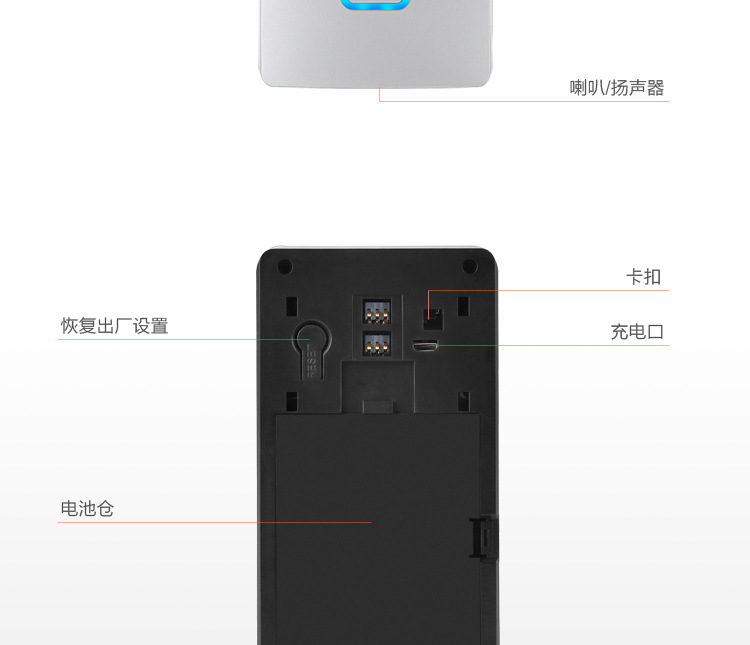 涂鴉低功耗wifi電池可視門鈴對講DB603 tuya可視門鈴 第19張