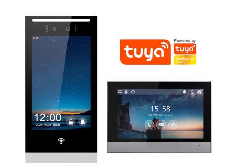 別墅可視對講8寸觸摸屏可視門鈴戶外手機攝像頭TUYA人臉識別解鎖防水紅外夜視