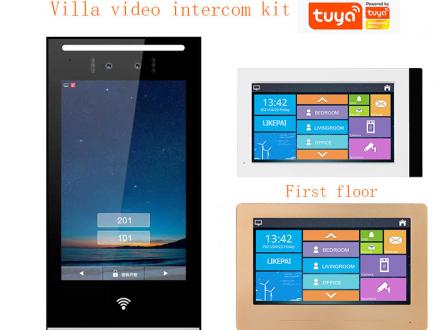 7寸屏10寸室內智慧屏涂鴉智能一拖二雙向可視對講訪客呼叫遠程視頻開鎖人臉識別門禁系統H8TUYA