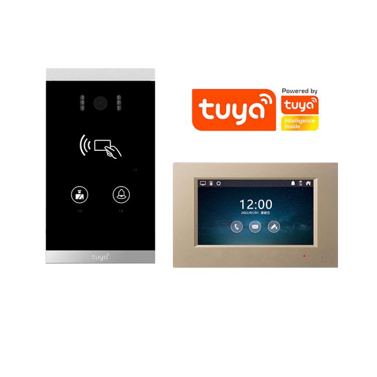 家家安tuya涂鴉智能別墅一拖一可視對講視頻雙向呼叫套裝聯(lián)動開鎖門禁系統(tǒng)H6+P7006 品牌動態(tài) 第1張