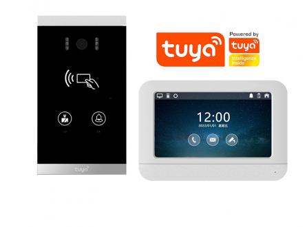 涂鴉可視對講套裝公寓辦公樓寫字樓小區(qū)機關單位訪客來訪視頻呼叫雙向視頻語音樓宇對講門禁系統(tǒng)H6+P7008