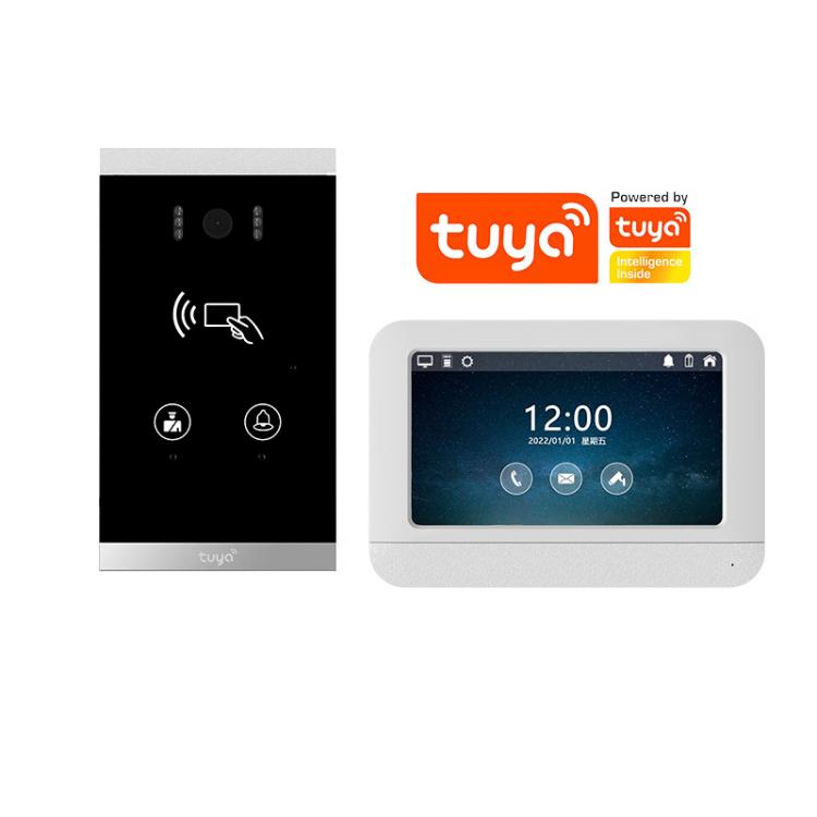 涂鴉可視對講套裝公寓辦公樓寫字樓小區機關單位訪客來訪視頻呼叫雙向視頻語音樓宇對講門禁系統H6+P7008 品牌動態 第1張