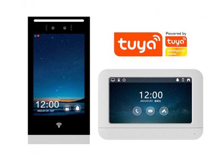 家家安別墅寫字樓商用辦公樓公寓小區配套專用可視對講一對一套裝WIFI人臉識別開鎖手機APP遠程開門