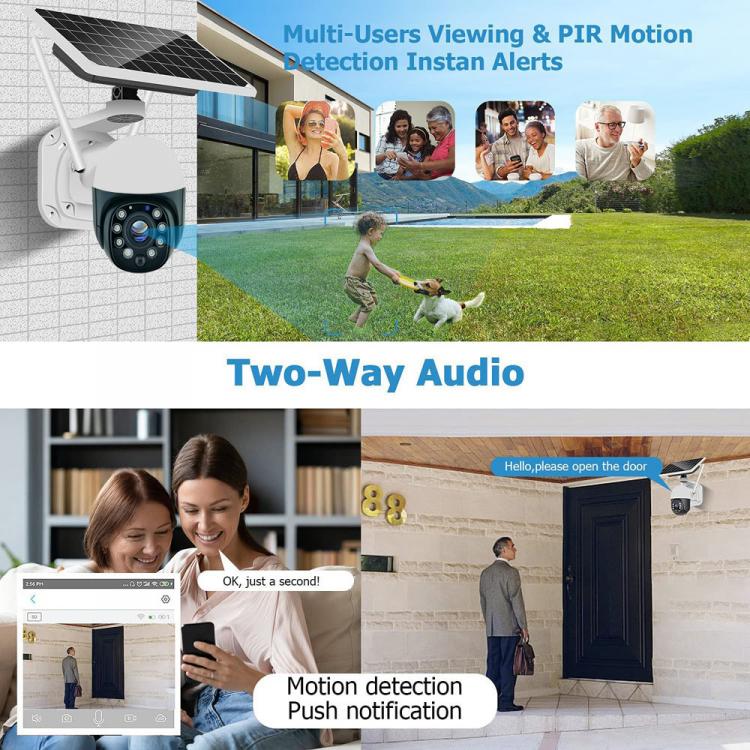 TUYA涂鴉APP海思WIFI無(wú)線低功耗太陽(yáng)能電池供電戶外云臺(tái)監(jiān)控?cái)z像頭高速球機(jī)5倍變焦紅外夜視Q09 4G太陽(yáng)能攝像機(jī) 第4張