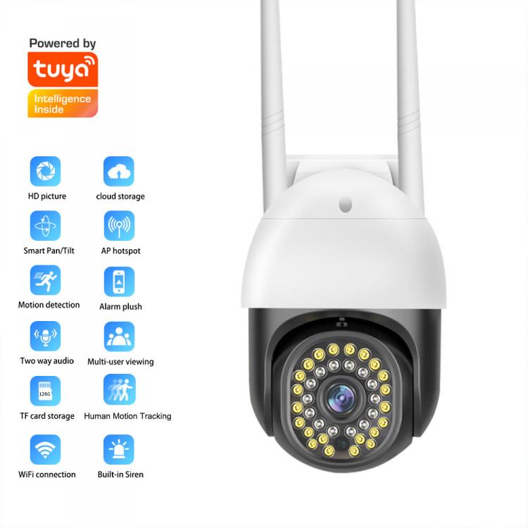 tuya涂鴉室外防水36燈球機TUYA戶外高清監控攝像頭雙光源夜視全彩球形攝像機 品牌動態 第1張