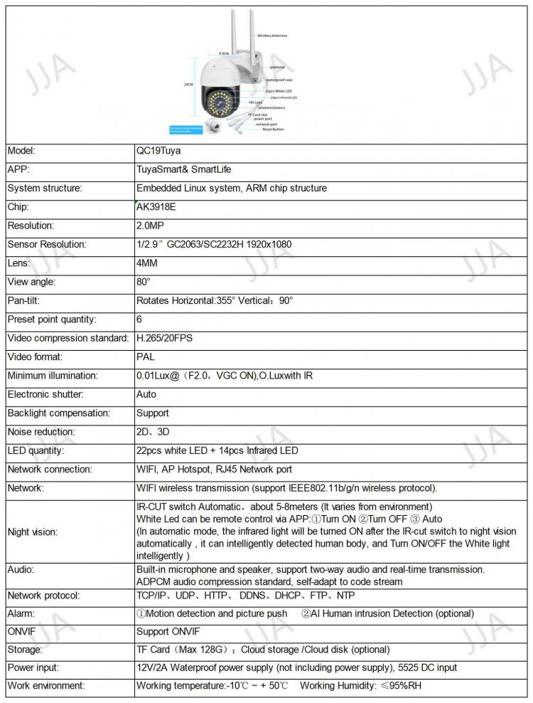 tuya涂鴉室外防水36燈球機TUYA戶外高清監控攝像頭雙光源夜視全彩球形攝像機 品牌動態 第8張